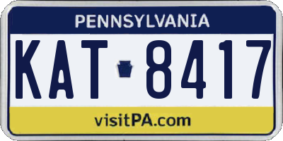 PA license plate KAT8417