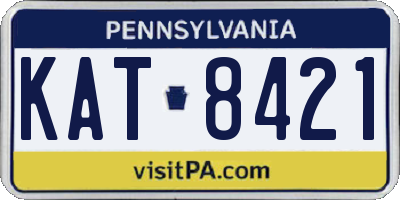 PA license plate KAT8421