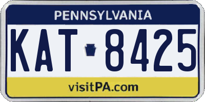 PA license plate KAT8425
