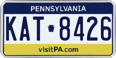 PA license plate KAT8426