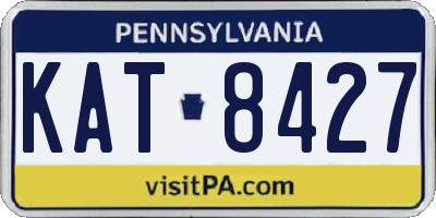 PA license plate KAT8427