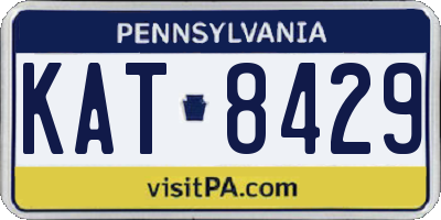PA license plate KAT8429