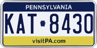 PA license plate KAT8430