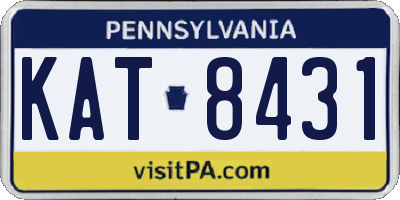 PA license plate KAT8431