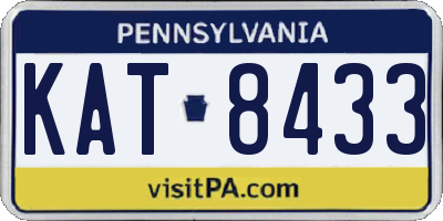 PA license plate KAT8433