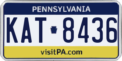 PA license plate KAT8436