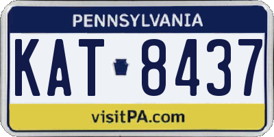 PA license plate KAT8437
