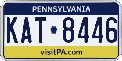 PA license plate KAT8446