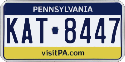 PA license plate KAT8447