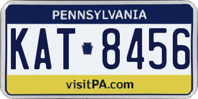 PA license plate KAT8456