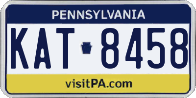 PA license plate KAT8458