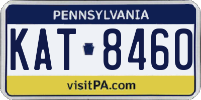 PA license plate KAT8460