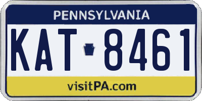 PA license plate KAT8461