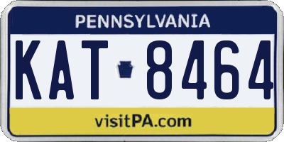 PA license plate KAT8464