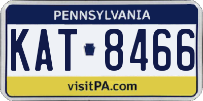 PA license plate KAT8466