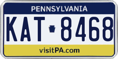 PA license plate KAT8468