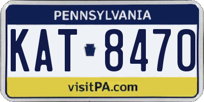 PA license plate KAT8470