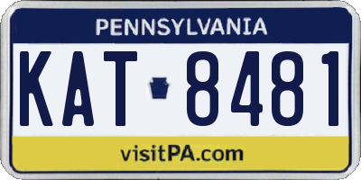 PA license plate KAT8481
