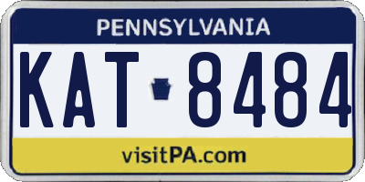PA license plate KAT8484