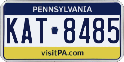 PA license plate KAT8485