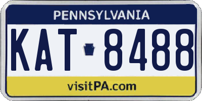 PA license plate KAT8488