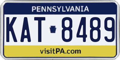 PA license plate KAT8489