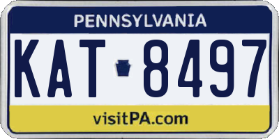 PA license plate KAT8497