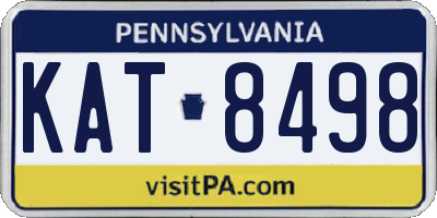 PA license plate KAT8498