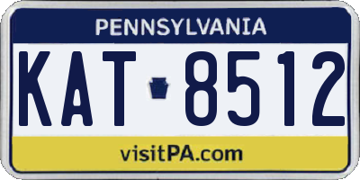 PA license plate KAT8512