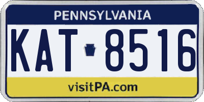 PA license plate KAT8516
