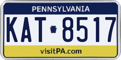 PA license plate KAT8517