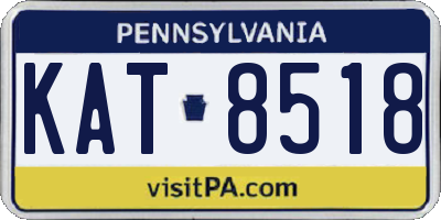 PA license plate KAT8518