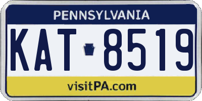 PA license plate KAT8519