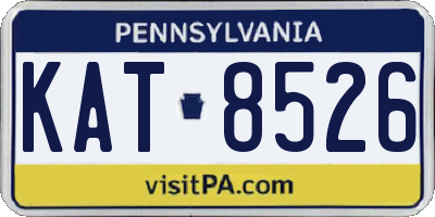 PA license plate KAT8526