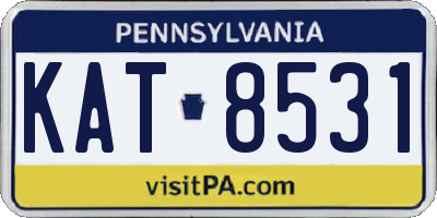 PA license plate KAT8531