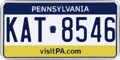 PA license plate KAT8546