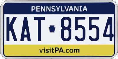 PA license plate KAT8554