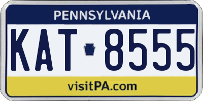 PA license plate KAT8555