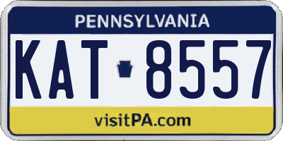 PA license plate KAT8557