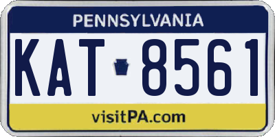 PA license plate KAT8561