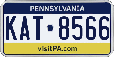 PA license plate KAT8566