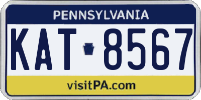 PA license plate KAT8567