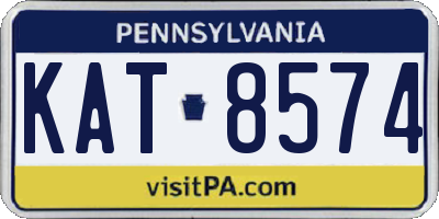 PA license plate KAT8574