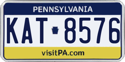 PA license plate KAT8576