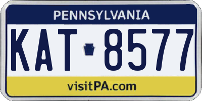 PA license plate KAT8577