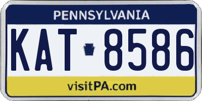PA license plate KAT8586