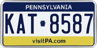PA license plate KAT8587