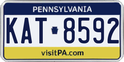 PA license plate KAT8592