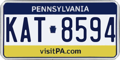 PA license plate KAT8594