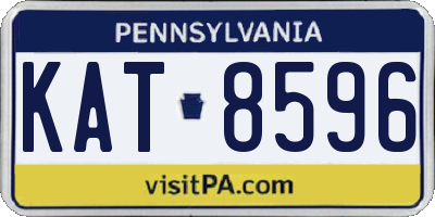 PA license plate KAT8596